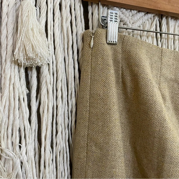Willi smith made in Italy tweed lined dress pants VTG size 6 beige academia - Picture 5 of 7